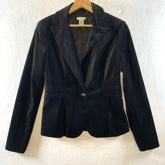 Cache Womens Velvet Blazer Jacket Sz 2 Witchy Vampy Whimsigoth Academia - Picture 1 of 13